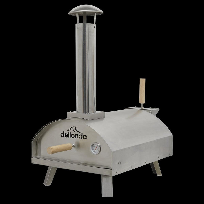 Dellonda Portable Wood-Fired Pizza Oven and Smoking Oven Stainless Steel Dellonda - UK Camping And Leisure