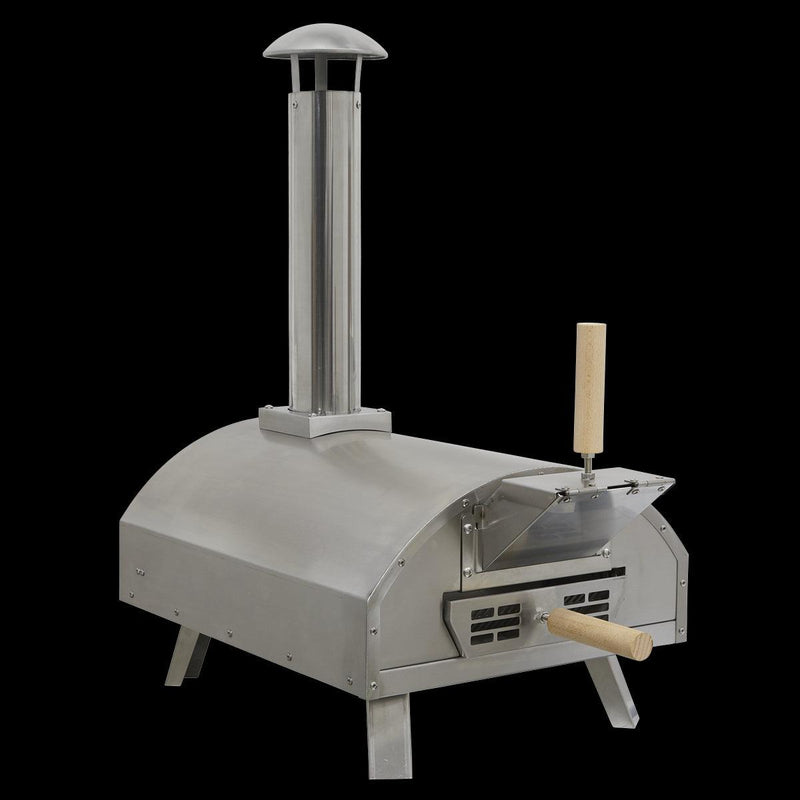 Dellonda Portable Wood-Fired Pizza Oven and Smoking Oven Stainless Steel Dellonda - UK Camping And Leisure