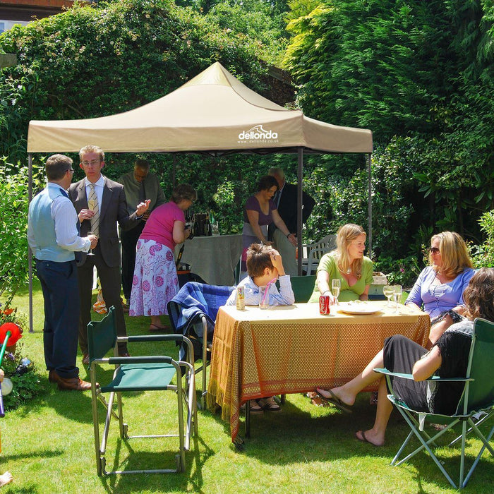 Dellonda Premium 3 x 3m Pop-Up Gazebo - Beige Dellonda - UK Camping And Leisure