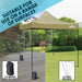 Dellonda Premium 3 x 3m Pop-Up Gazebo - Beige Dellonda - UK Camping And Leisure