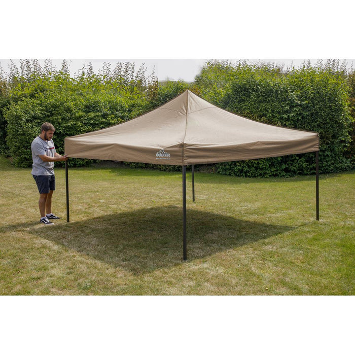 Dellonda Premium 3 x 3m Pop-Up Gazebo - Beige Dellonda - UK Camping And Leisure