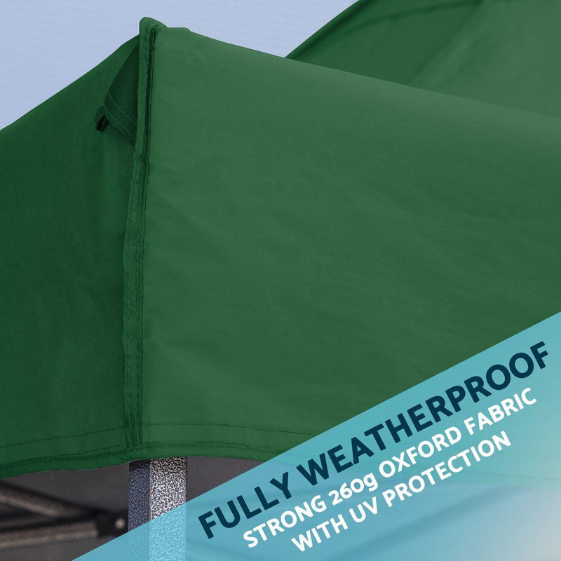Dellonda Premium 3 x 3m Pop-Up Gazebo - Dark Green Dellonda - UK Camping And Leisure