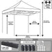 Dellonda Premium 3 x 3m Pop-Up Gazebo - Grey Dellonda - UK Camping And Leisure