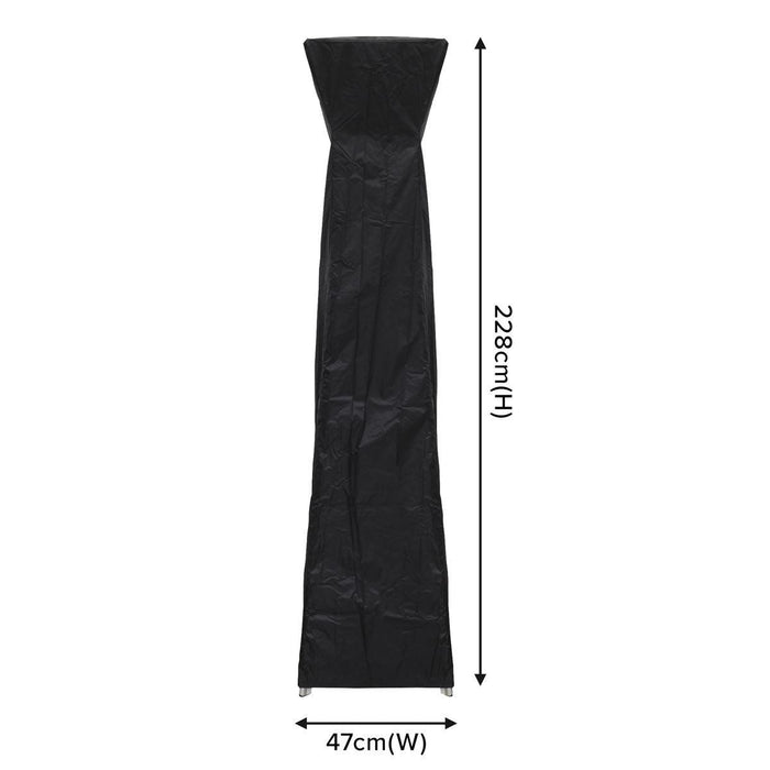 Dellonda Water-Resistant Tower Patio Heater Cover - Black Dellonda - UK Camping And Leisure