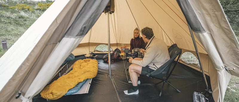 Robens Klondike 6 Berth Poled Tent | breathable, polycotton, shelter, family camping