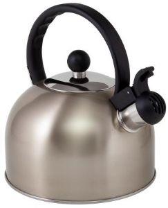 ViaMondo Stainless Steel Gas Hob 2 Litre Whistle Kettle - Soft Gold Via Mondo - UK Camping And Leisure