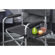 Isabella Lightweight Dark Grey Aluminium Folding Directors Chair Side Table | camping chair, camping table