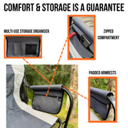 Olpro Directors Chair with side table Grey & Charcoal Olpro - UK Camping And Leisure