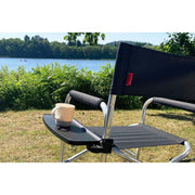 Isabella Lightweight Dark Grey Aluminium Folding Directors Chair Side Table | camping chair, camping table