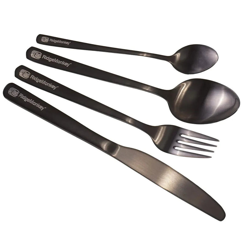 RidgeMonkey DLX Cutlery Set Four Pack RidgeMonkey - UK Camping And Leisure
