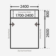 Dometic Rally AIR Pro 240 Inflatable Drive-away Awning, 2.4 m width Dometic - UK Camping And Leisure