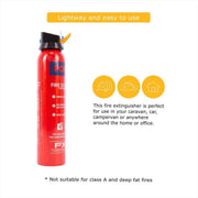 Dry Powder Fire Extinguisher 0.6Kg Fireblitz - UK Camping And Leisure