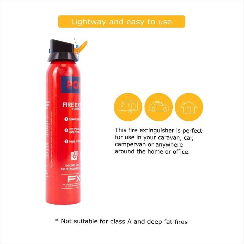 Dry Powder Fire Extinguisher 0.6Kg Fireblitz - UK Camping And Leisure