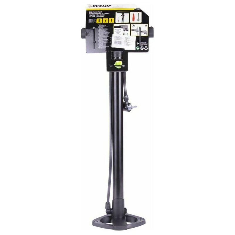 Dunlop Floor Bike Air Pump Stable Foot Car Football Inflatables 12Bar Presta Uk Dunlop - UK Camping And Leisure