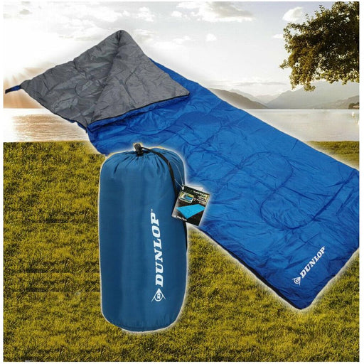 Dunlop Single Blankets Sleeping Bag 190 X 75 cm Summer 1 Person Sleeping Bag - UK Camping And Leisure