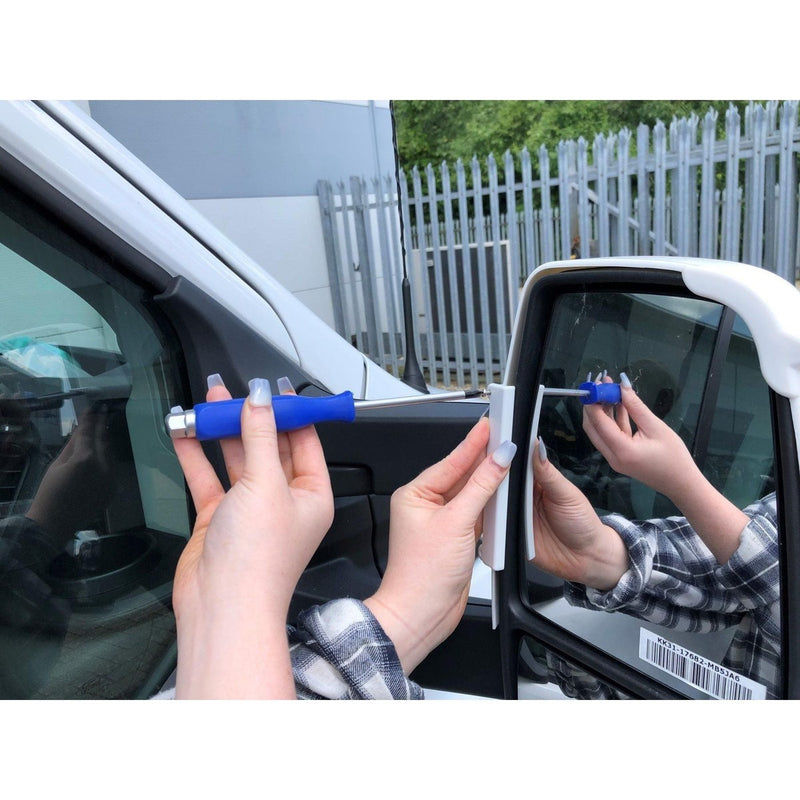 Durable Black Long Arm Mirror Protectors for Ford Transit Van/Motorhome (Set of 2) Milenco - UK Camping And Leisure