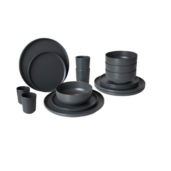 Bo-Camp Industrial Collection Tableware Patom 16 Pieces Anth Bo-Camp - UK Camping And Leisure