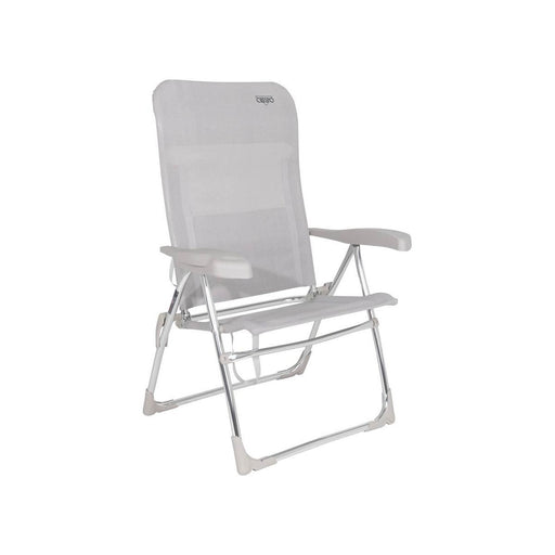 Crespo Beach Chair AL/206 Light Grey Crespo - UK Camping And Leisure