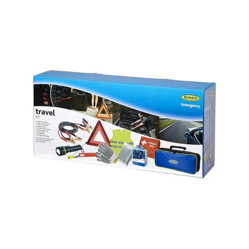 Ring RCT2 9 Piece Emergency Car Kit, with Universal Spare Bulb Kit, Booster Cabl Ring Automotive - UK Camping And Leisure