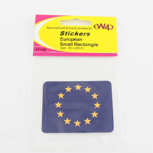 MDS1203 W4 Small Rectangle Euro Sticker 37106 W4 - UK Camping And Leisure