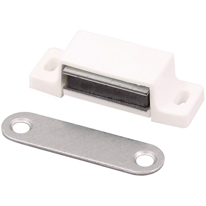 Magnetic Cupboard Catch White Nova - UK Camping And Leisure