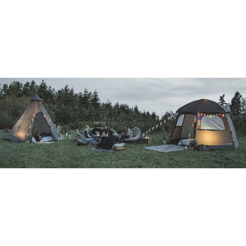 Easy Camp Rands Tipi Tent Dark Sand 8 Person Easy Camp - UK Camping And Leisure