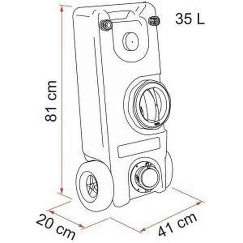 Fiamma Roll Tank 40 W (Waste) 08307-01- Fiamma - UK Camping And Leisure