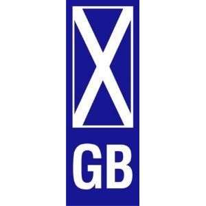 W4 Gb Plate Scotland Upright Sticker 37158 W4 - UK Camping And Leisure