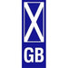 W4 Gb Plate Scotland Upright Sticker 37158 W4 - UK Camping And Leisure