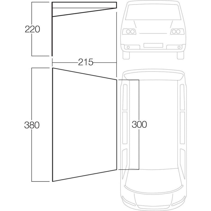 Vango 3m Sun Canopy Awning with Fibreglass Poles for Campers, Motorhomes Caravan Vango - UK Camping And Leisure