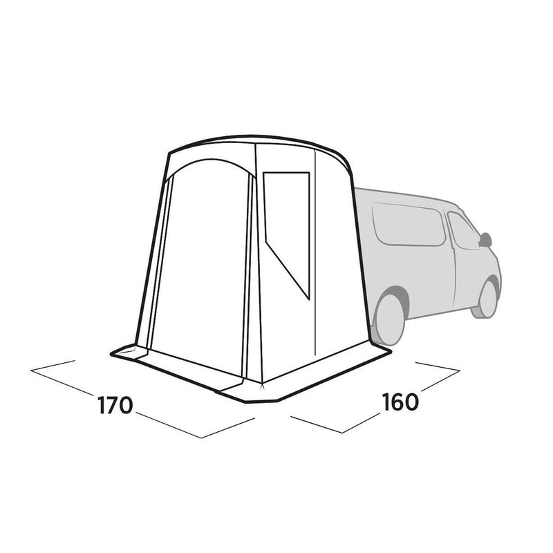 Easy Camp Krossbu Mini Tailgate Awning 175-190cm Caddy Berlingo Rifter - View 10