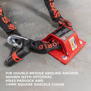 SAS Security Products SAS PJB Red Alert Double Bridge Anchor  Bolt down - Image 4 of 4 | UK Camping and Leisure