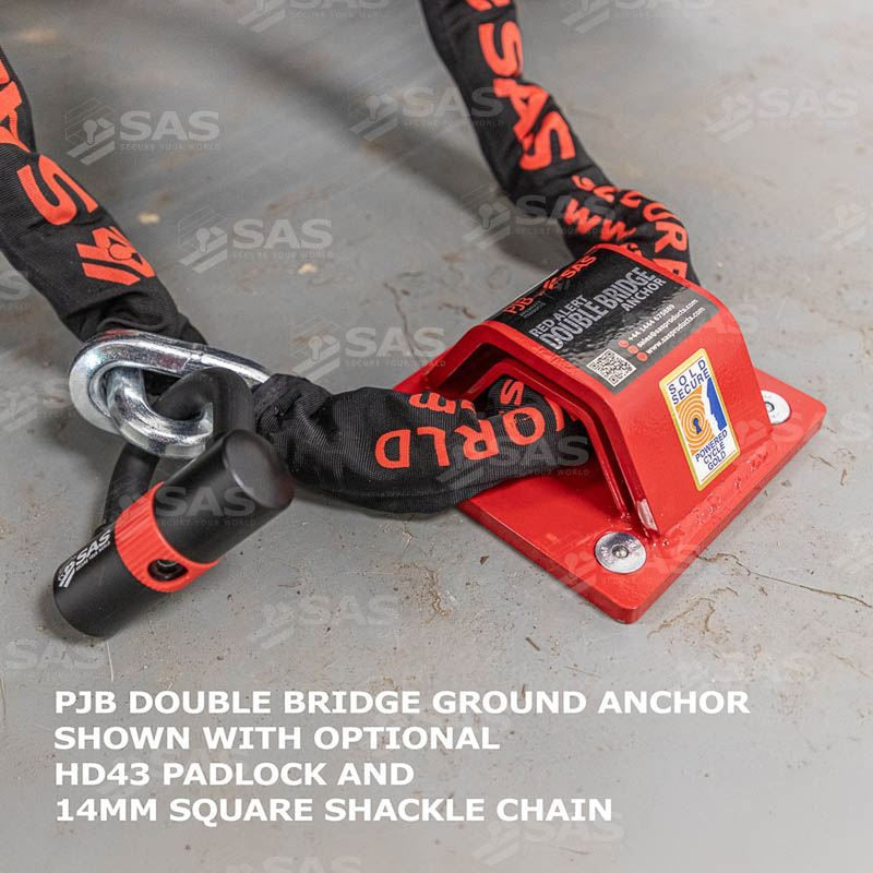 SAS Security Products SAS PJB Red Alert Double Bridge Anchor  Bolt down - Image 4 of 4 | UK Camping and Leisure