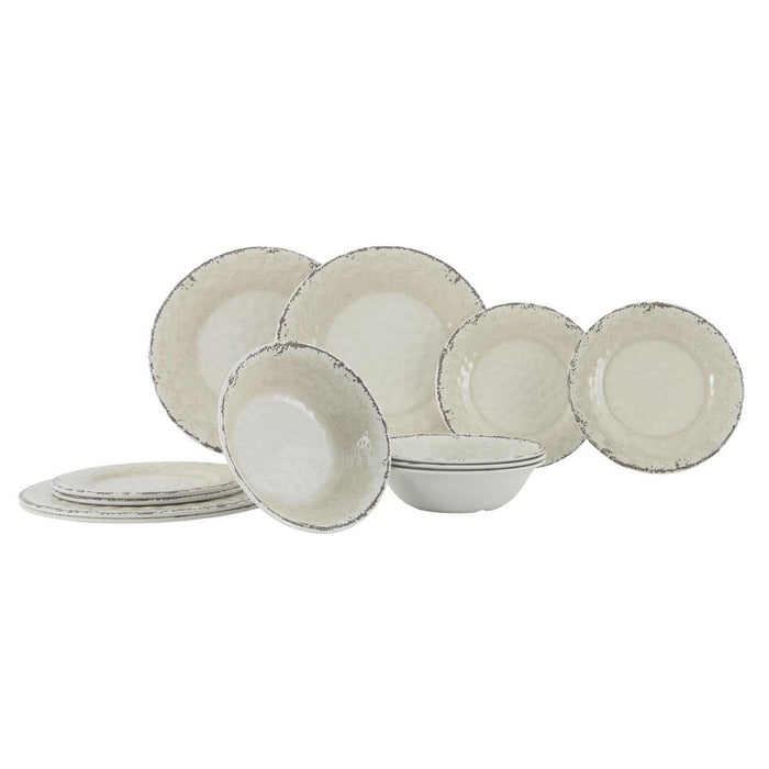 Gimex Stone Line Tableware Sand 12 Pieces Gimex - UK Camping And Leisure
