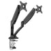 Dellonda Adjustbale Double Monitor Arm with 360 Rotation - Black DH25 Dellonda - UK Camping And Leisure