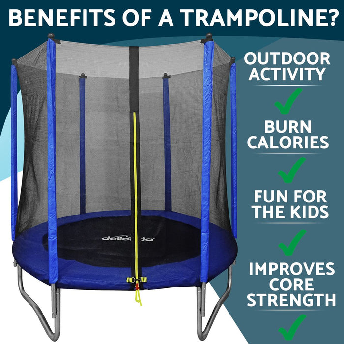 Dellonda 6ft Heavy-Duty Outdoor Trampoline with Safety Enclosure Net Dellonda - UK Camping And Leisure