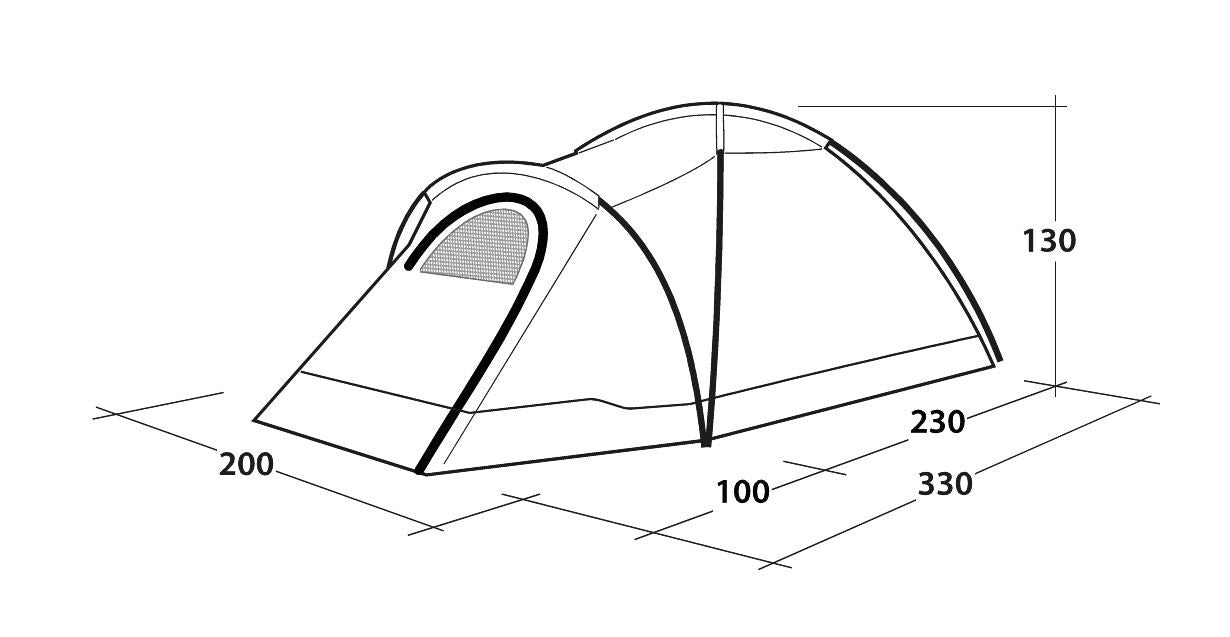 Outwell Cloud 3 Dome Tent 3 Berth Outwell - UK Camping And Leisure