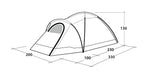 Outwell Cloud 3 Dome Tent 3 Berth Outwell - UK Camping And Leisure