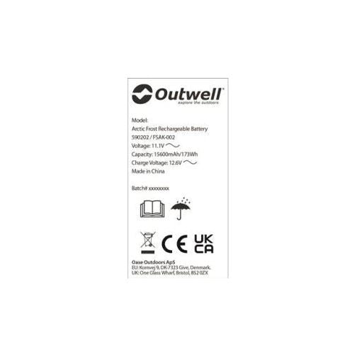 Outwell Arctic Frost Rechargeable Battery Outwell - UK Camping And Leisure