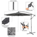 Dellonda Banana Parasol with Cover 3m - Grey DG264 Dellonda - UK Camping And Leisure