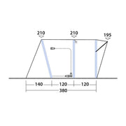 Outwell Wolfburg Air Driveaway Awning Campervan 175-200cm Low - View 9