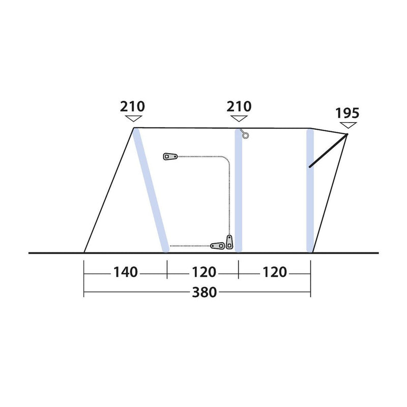 Outwell Wolfburg Air Driveaway Awning Campervan 175-200cm Low - View 9