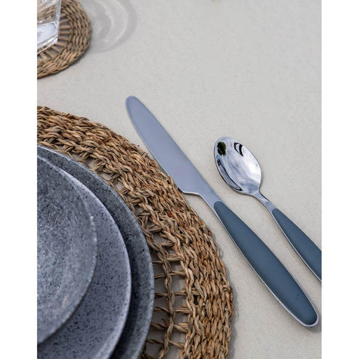Gimex Cutlery Grey Soft Touch Handle 16 Pieces Gimex - UK Camping And Leisure