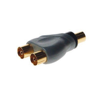 Maxview 2 Way Coax Y Splitter Gold MXR0042M