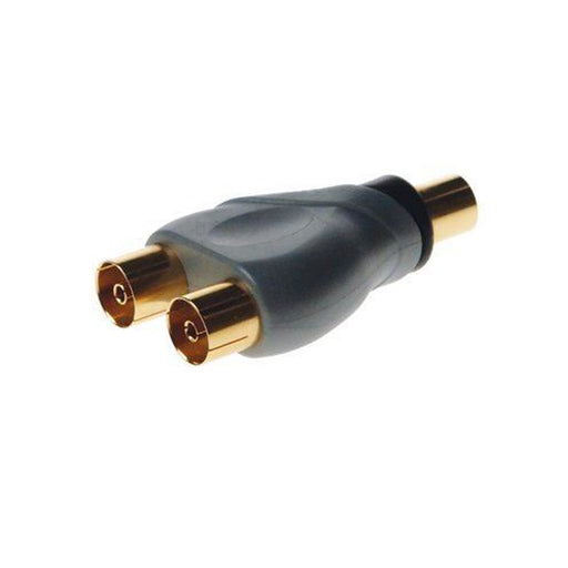 Maxview 2 Way Coax Y Splitter Gold MXR0042M Maxview - UK Camping And Leisure