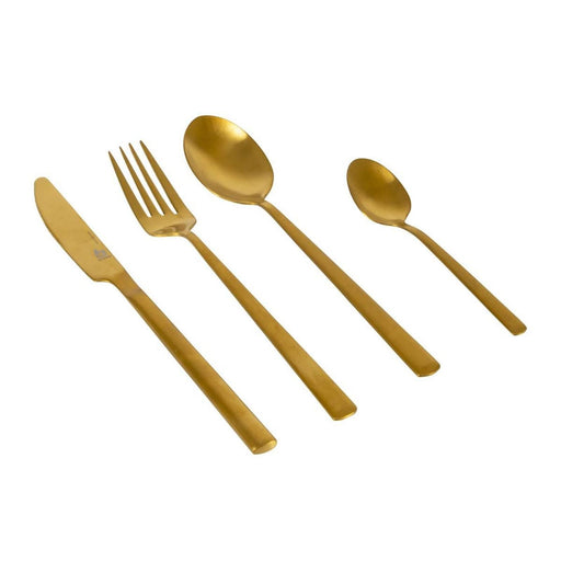 Bo-Camp Industrial Collection Cutlery Fairbanks 16 Pieces Gold Bo-Camp - UK Camping And Leisure