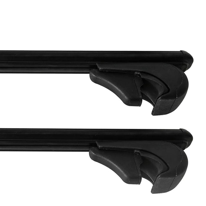 Roof Bars Rack Aluminium Black fits Vauxhall Zafira Life 2019- For Raised Rails Summit - UK Camping And Leisure