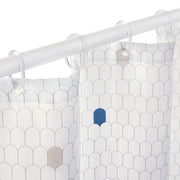 Shower Curtain White & Cells 2348 Rayen - UK Camping And Leisure