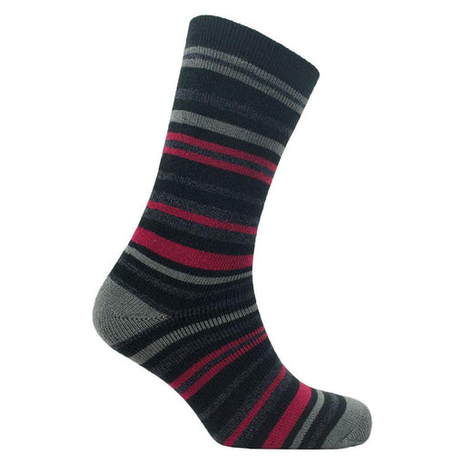 Mens lightweight thermal insulated striped socks (assorted colours) 2741 UK Camping And Leisure - UK Camping And Leisure