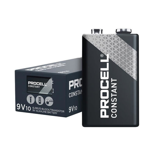 Duracell 9V PROCELL® Alkaline Constant Power Industrial Batteries (Pack 10) Duracell - UK Camping And Leisure